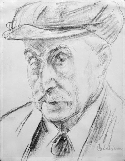 Self-Portrait with Cap by Max Liebermann