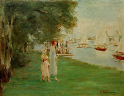 Walkers on the Shore of Wannsee by Max Liebermann
