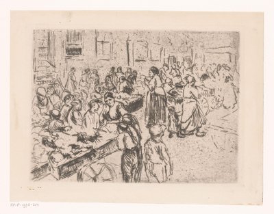 Street Trade in the Old Jewish Quarter of Amsterdam by Max Liebermann