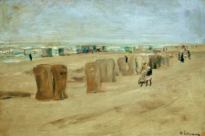 Beach Scene in Noordwijk by Max Liebermann