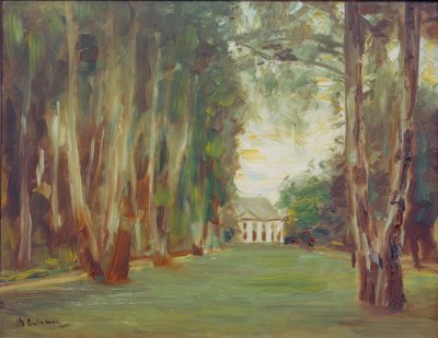 Wannsee Garden with Villa / The Birch Avenue in Wannsee Garden by Max Liebermann