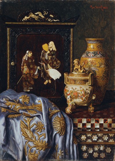 Still Life with Japanese Art Objects by Max Schodl