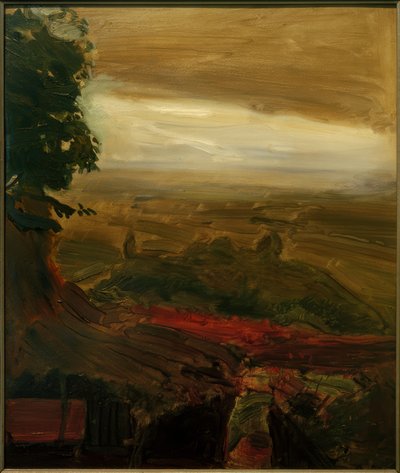 Red Arbor with Thunderclouds by Max Slevogt