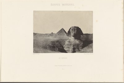 Egypt Middle. The Sphinx. by Maxime Du Camp