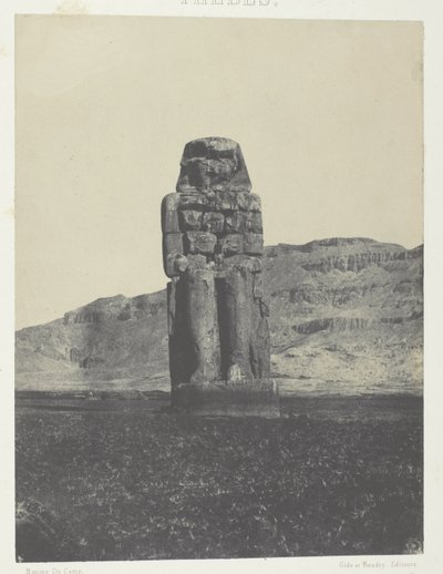 Gournah, Statue of Memnon; Thebes by Maxime Du Camp
