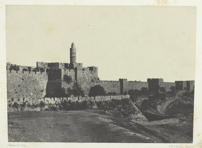 Jerusalem, Western Part of the Walls; Palestine by Maxime Du Camp