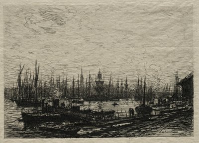 In the Bordeaux Harbor by Maxime Lalanne