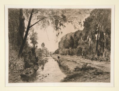The Canal at Pont-Sainte-Maxence by Maxime Lalanne