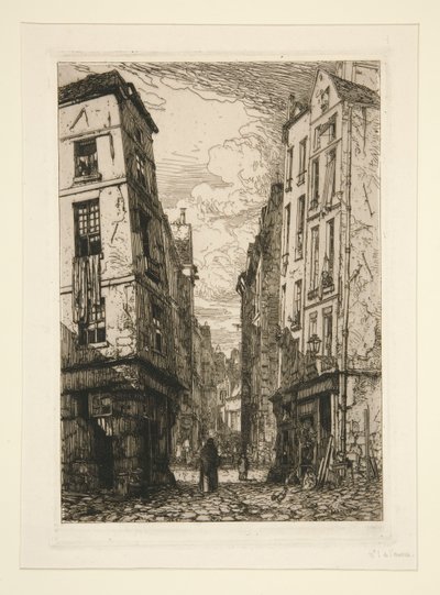 Rue des Marmousets (Old Paris) by Maxime Lalanne