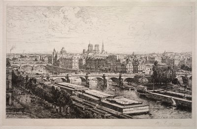 View from the Louvre by Maxime Lalanne