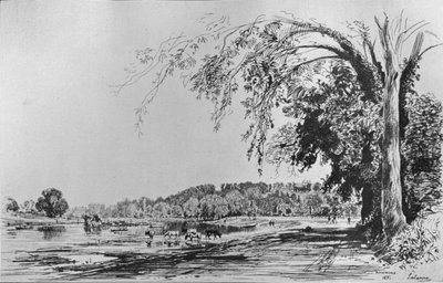 View of Richmond from the Thames by Maxime Lalanne