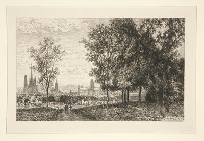 View of Rouen by Maxime Lalanne