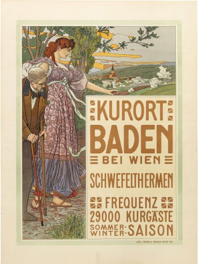 Spa town Baden near Vienna by Maximilian Liebenwein