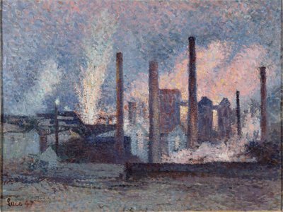 Steelworks in Charleroi by Maximilien Luce