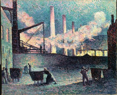 Factory Chimneys at Couillet by Maximilien Luce