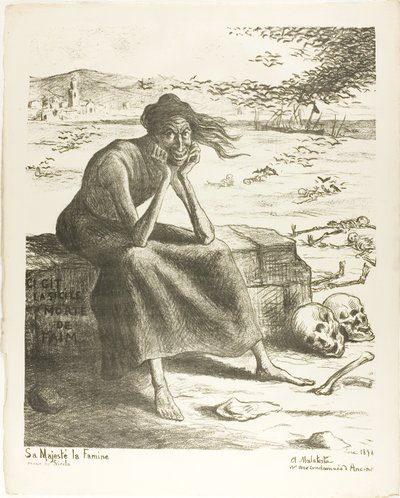 Her Majesty Famine, Queen of Sicily by Maximilien Luce