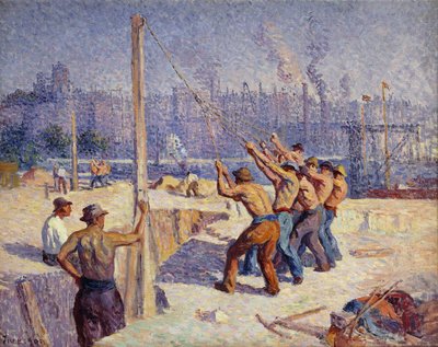 The Pile Drivers by Maximilien Luce
