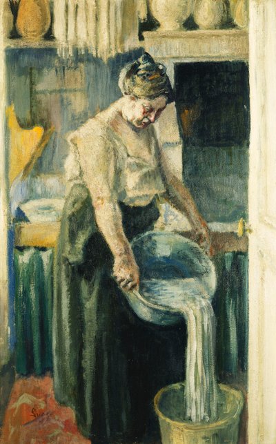 The Laundress by Maximilien Luce