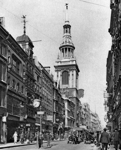 The Spire of Bow Church, London, 1926-1927 by McLeish
