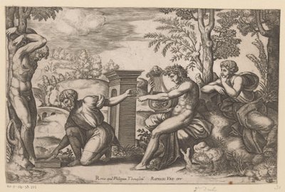 Apollo and Marsyas by Meester van de Dobbelsteen
