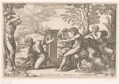 Apollo and Marsyas by Meester van de Dobbelsteen