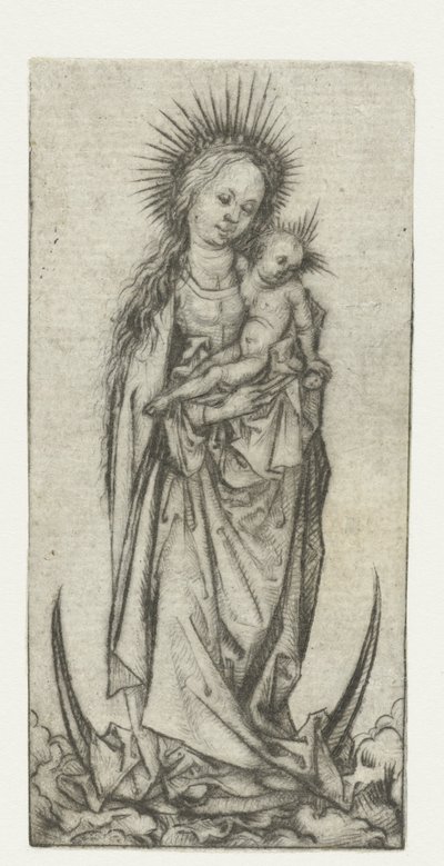 Madonna on the Crescent Moon by Meester van het Amsterdamse Kabinet