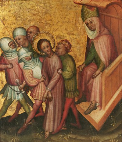 Christ before Caiaphas by Meister der Passionstäfelchen