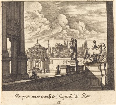 Capitoline, Rome by Melchior Küsel after Johann Wilhelm Baur