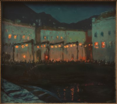 Night Festival at Lake Garda by Melchior Lechter