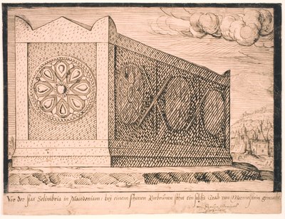 A Sarcophagus in Silivri by Melchior Lorck