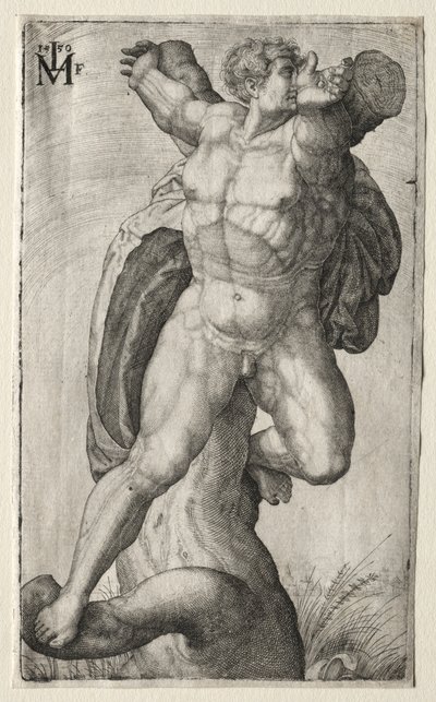 Crucified Man by Melchior Lorck