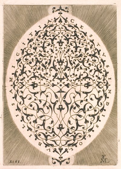 Oval Arabesque by Melchior Lorck