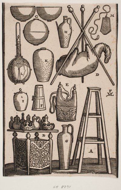 Twelve Different Household Utensils by Melchior Lorck
