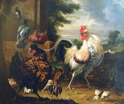 Farmyard Fowl by Melchior de Hondecoeter