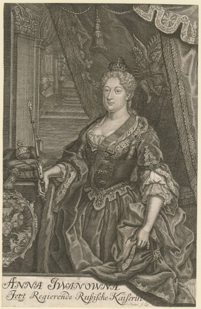 Portrait of Empress Anna Ioannovna, 1733 by Mentzel