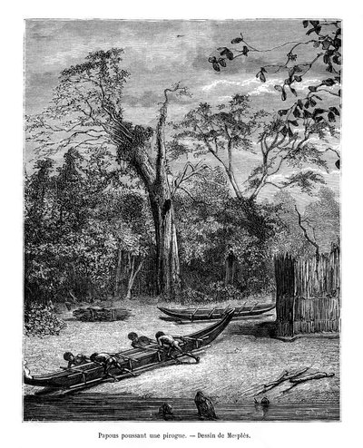 Fishing Dugout, Papua by Mesples