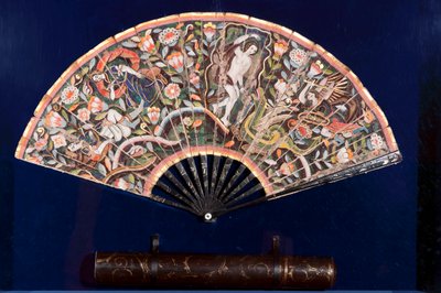 Feather fan by Mexican School