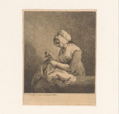 Sewing Woman by Michał Płoński