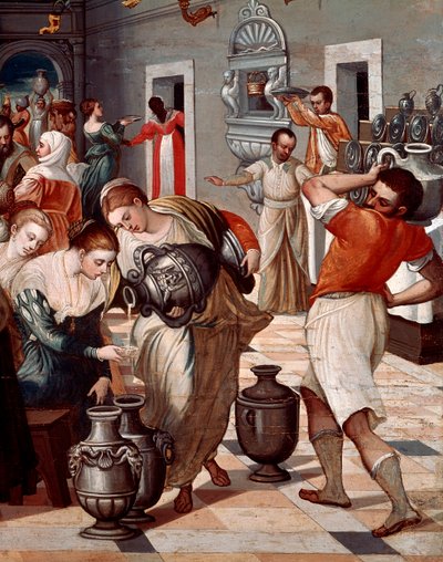Marriage of Cana (detail) by Michael Damaskinos