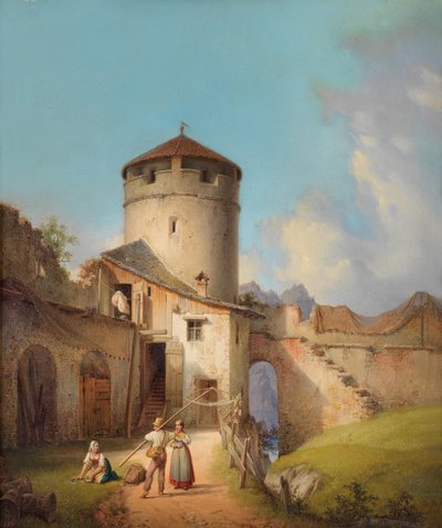 Part of Kelheim on the Danube by Michael Neher