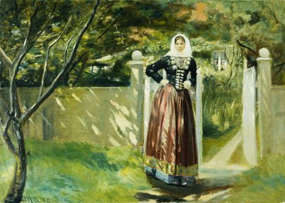 At the Garden Gate by Michael Peter Ancher