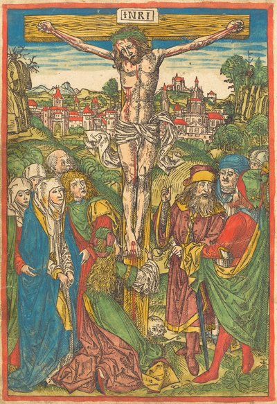 The Crucifixion with Saint Mary Magdalene by Michael Wolgemut