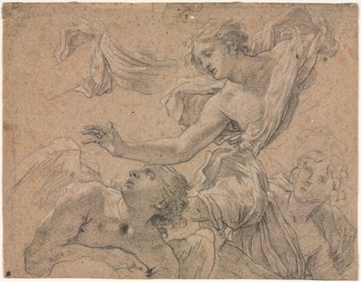 Studies of Angels (recto) by Michel Dorigny