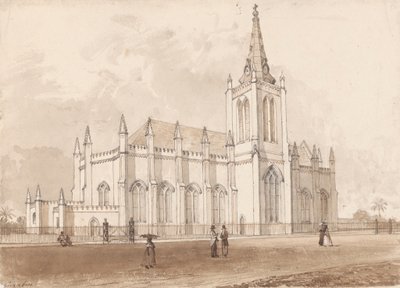 Trinity Church, Port of Spain by Michel Jean Cazabon