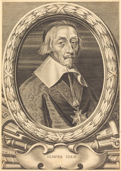 Armand Jean du Plessis, Cardinal Richelieu by Michel Lasne