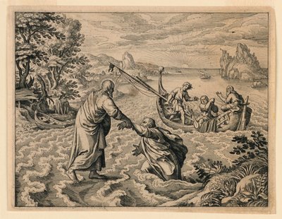 Christ Walking on the Sea by Michel Lasne