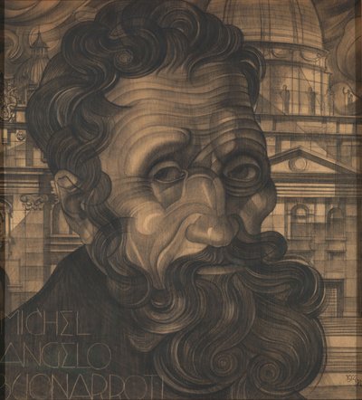 Portrait of Michelangelo Buonarroti by Michel de Klerk