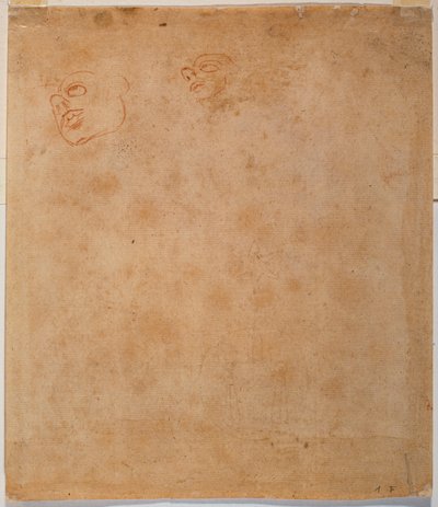 Head study for the Sistine Jonah by Michelangelo Buonarroti