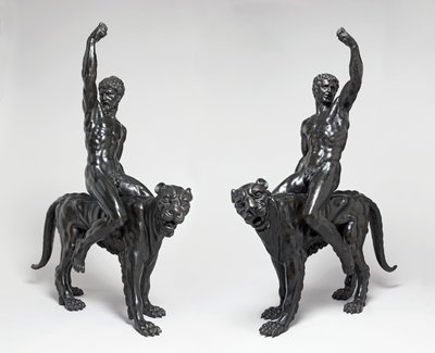Nude bacchants riding panthers by Michelangelo Buonarroti