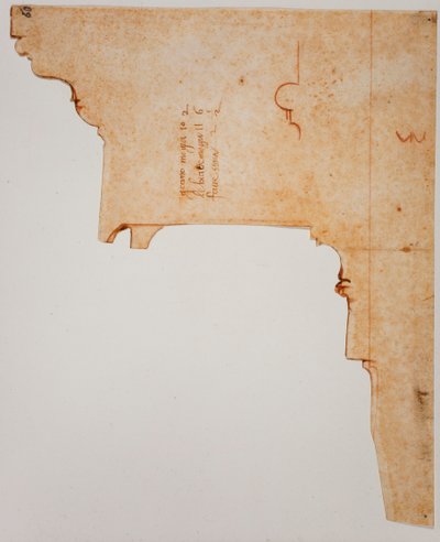 Profile of entablature by Michelangelo Buonarroti